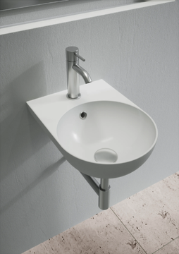MILADY - Ceramic handrinse basin with overflow round by Olympia Ceramica - view 3